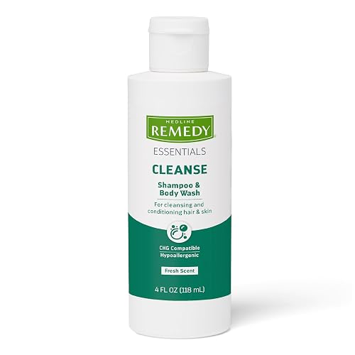 Medline Remedy ESSENTIALS Shampoo and Body Wash, 2 Fl Oz, Fresh Scent, Full Body Cleanser with Aloe, For Adults & Elderly, Easy Rinse Gel for Bath Beauty & Personal Care Medline Remedy