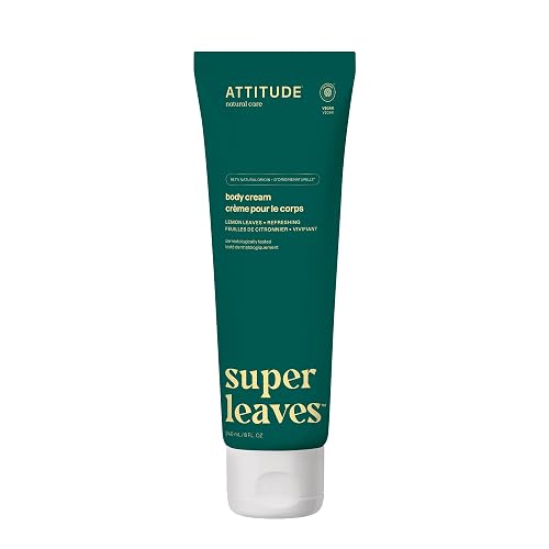 ATTITUDE Body Cream, EWG Verified Moisturizer, Vegan Moisturizing Products For Dry Skin, Dermatologically Tested, Lemon Leaves, 8 Fl Oz Beauty & Personal Care BIO SPECTRA ATTITUDE