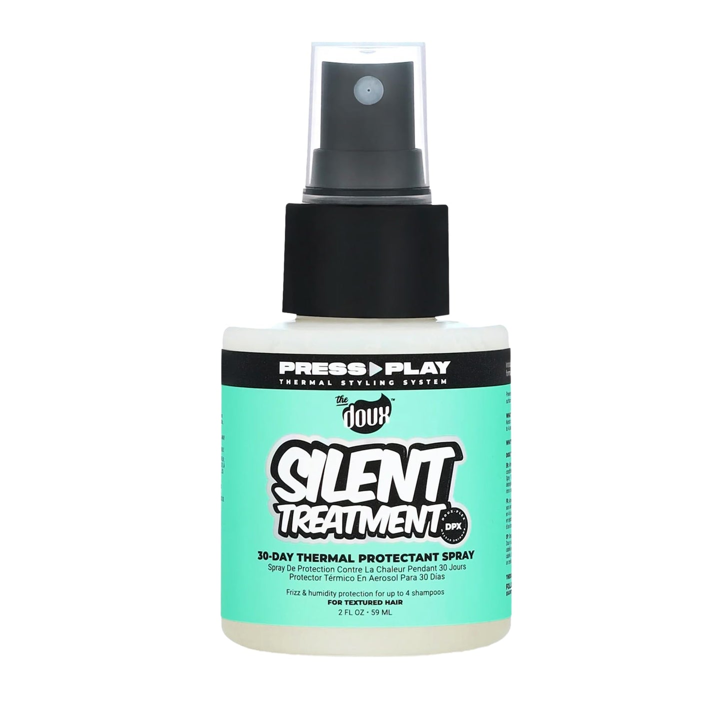 The Doux SILENT TREATMENT Anti-Frizz Heat Protectant Spray for Curly Hair - 30-Day Humidity Shield Hairspray with Keratin & Corn Starch - Travel Size Beauty & Personal Care The Doux