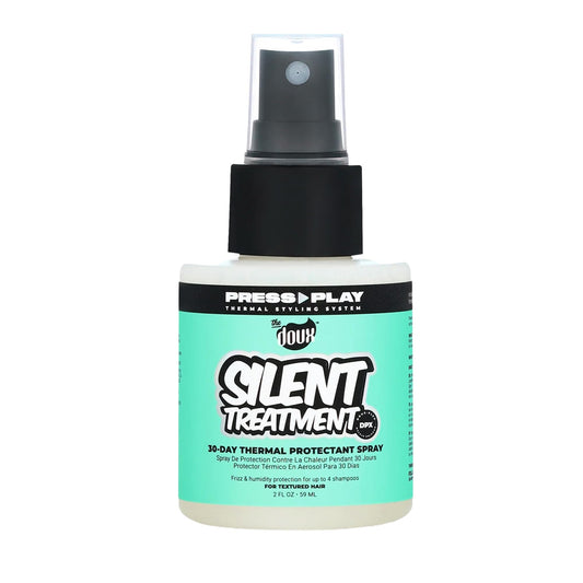 The Doux SILENT TREATMENT Anti-Frizz Heat Protectant Spray for Curly Hair - 30-Day Humidity Shield Hairspray with Keratin & Corn Starch - Travel Size Beauty & Personal Care The Doux