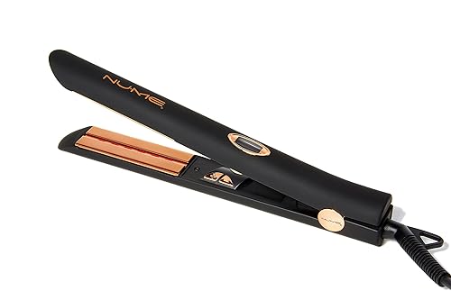 NuMe Style Setter Hair Straightener Titanium Flat Iron - 1 Inch Floating Plates Hair Iron with Negative Ion Conditioning - Infrared Light Strip - Dual Beauty & Personal Care NuMe