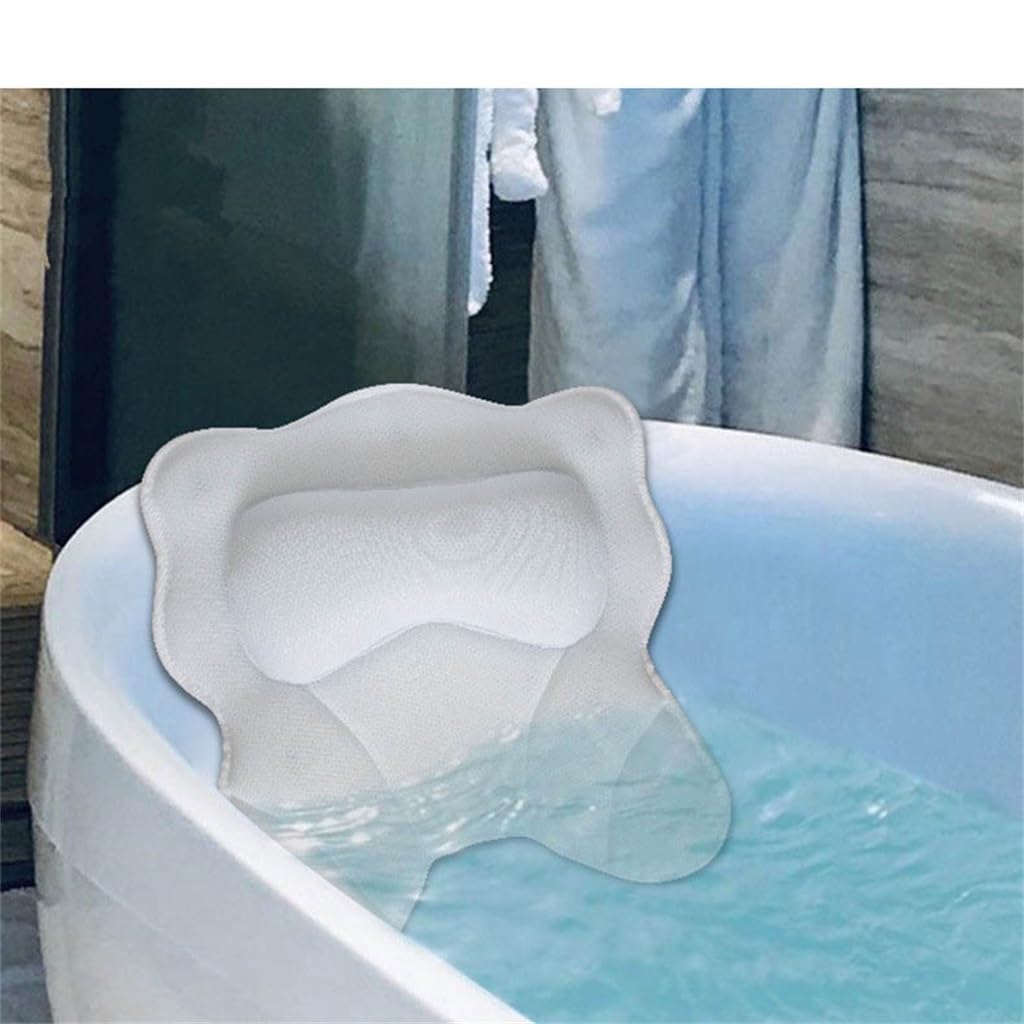 TEOYETTSF Bathtub Pillow 4D Fiber Bathtub Cushion 6 Suction Cups with Hooks Beauty and Personal Care TEOYETTSF