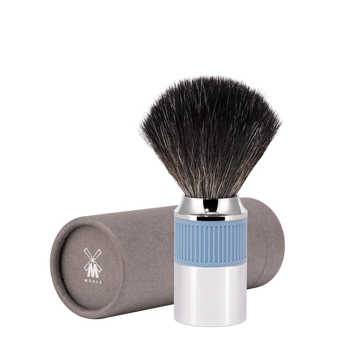 MÜHLE NEO shaving brush - Vegan Shave Brush for Shaving soaps and creams - sustainable eco-friendly and reusable - exfoliating shaving brush - chrome Beauty and Personal Care MÜHLE