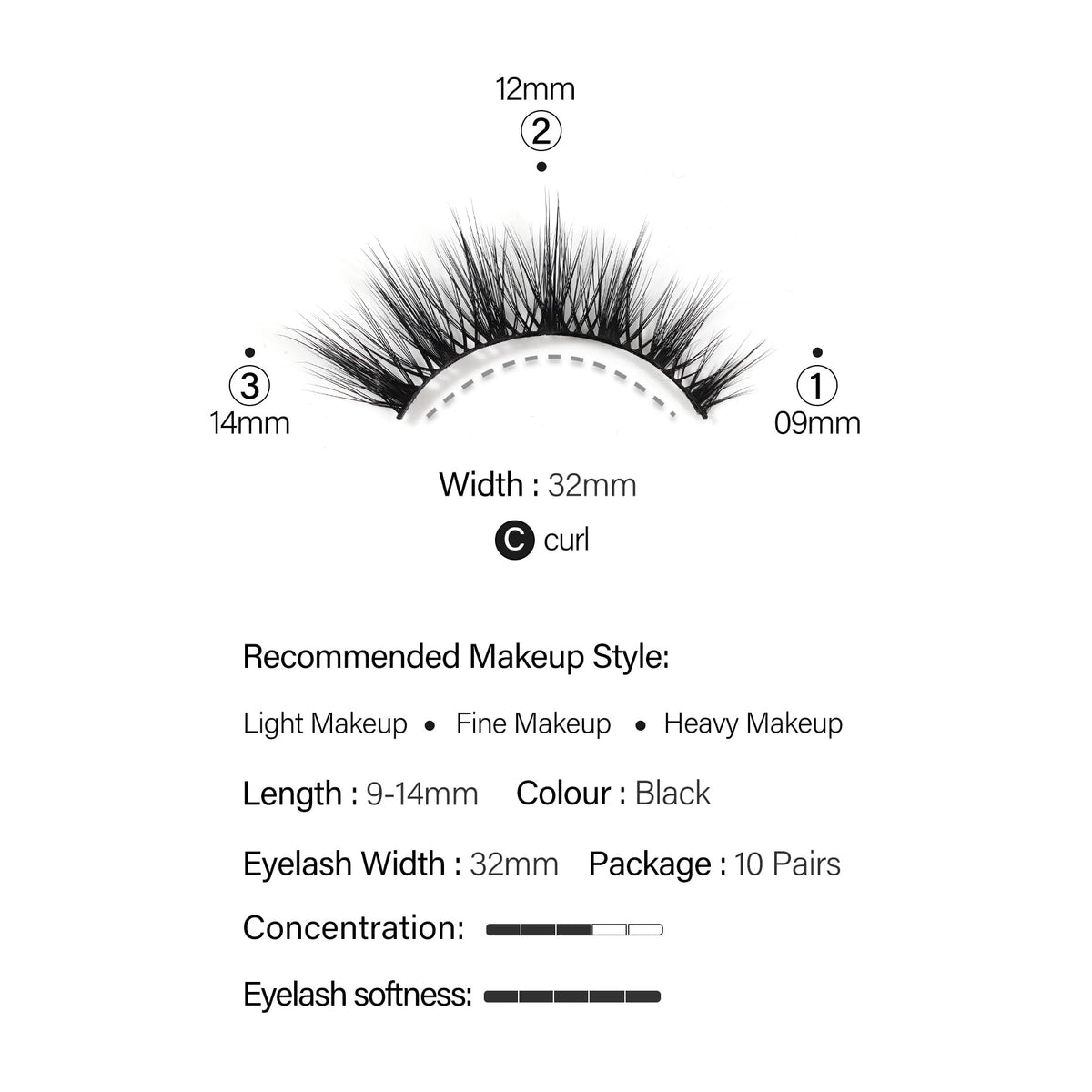 Happy Heartbeat 3D False Eyelashes Spiky Wispy Natural Cat Eye Manga Fluffy Soft Faux Mink lashes Reusable Short Fake Lashes 10 Pairs(H2) Beauty & Personal Care Happy Heartbeat