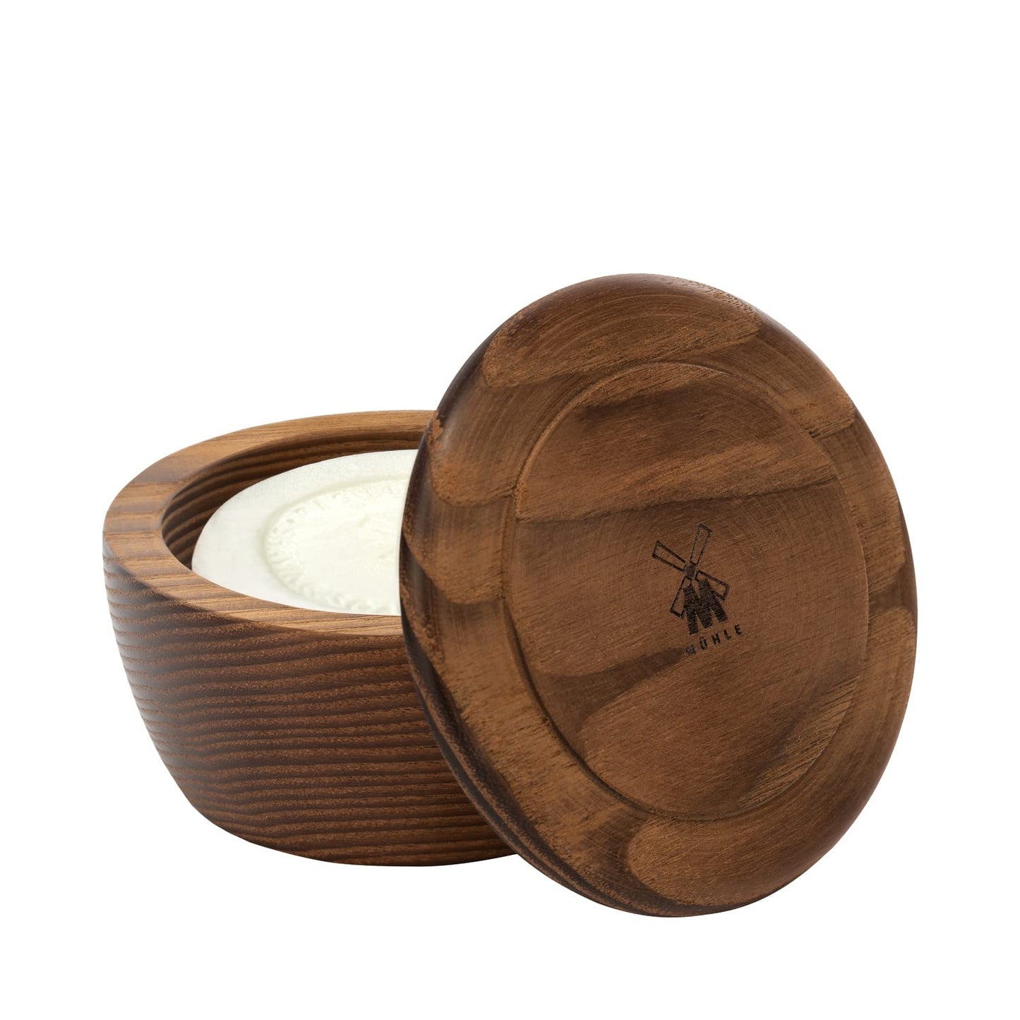 MÜHLE Wooden Bowl with Shaving Soap - Aloe Vera - 65 Grams - Shave Soap for Men - Steamed Ash Shaving Bowl - Rich & Light Soap Formula - Nurturing Beauty and Personal Care MÜHLE