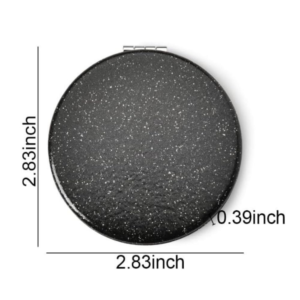 mpowtech Pocket Compact Mirror for Men and Women, Small Purse Mirror With Glitter, Portable Travel Makeup Mini 2-Sided 1x/2x Magnifying Folding Beauty & Personal Care mpowtech