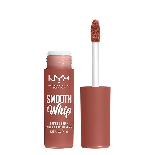 NYX PROFESSIONAL MAKEUP Smooth Whip Matte Lip Cream, Long Lasting, Moisturizing, Vegan Liquid Lipstick - Teddy Fluff (Midtone Pinky Brown) Beauty & Personal Care NYX PROFESSIONAL MAKEUP