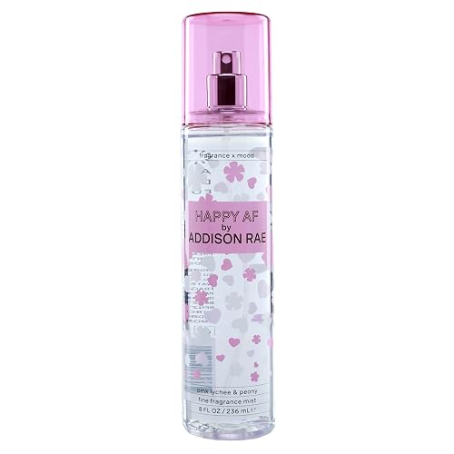 Addison Rae Fragrance Happy - Fragrance Mist for Women - Fruity Floral Scent - Pink Lychee and Red Grapefruit - Vegan, Cruelty Free - 236 ml Beauty & Personal Care Addison Rae