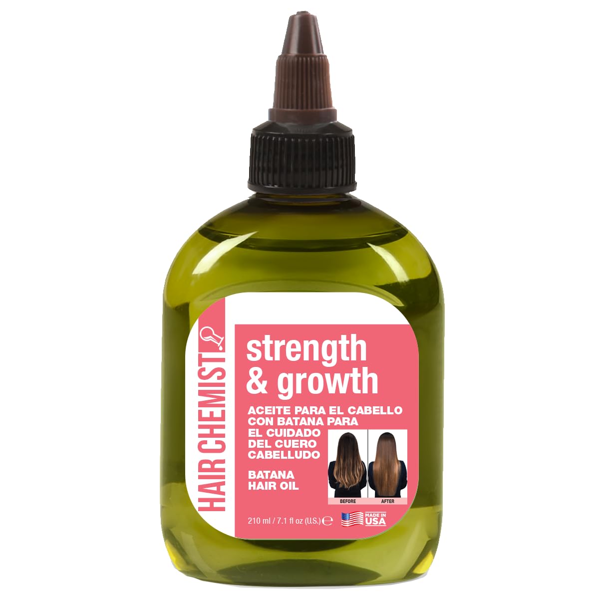 Hair Chemist Strength & Growth Batana Hair Oil 7.1 oz. - Nourishing Batana Hair Growth Oil Beauty & Personal Care Hair Chemist