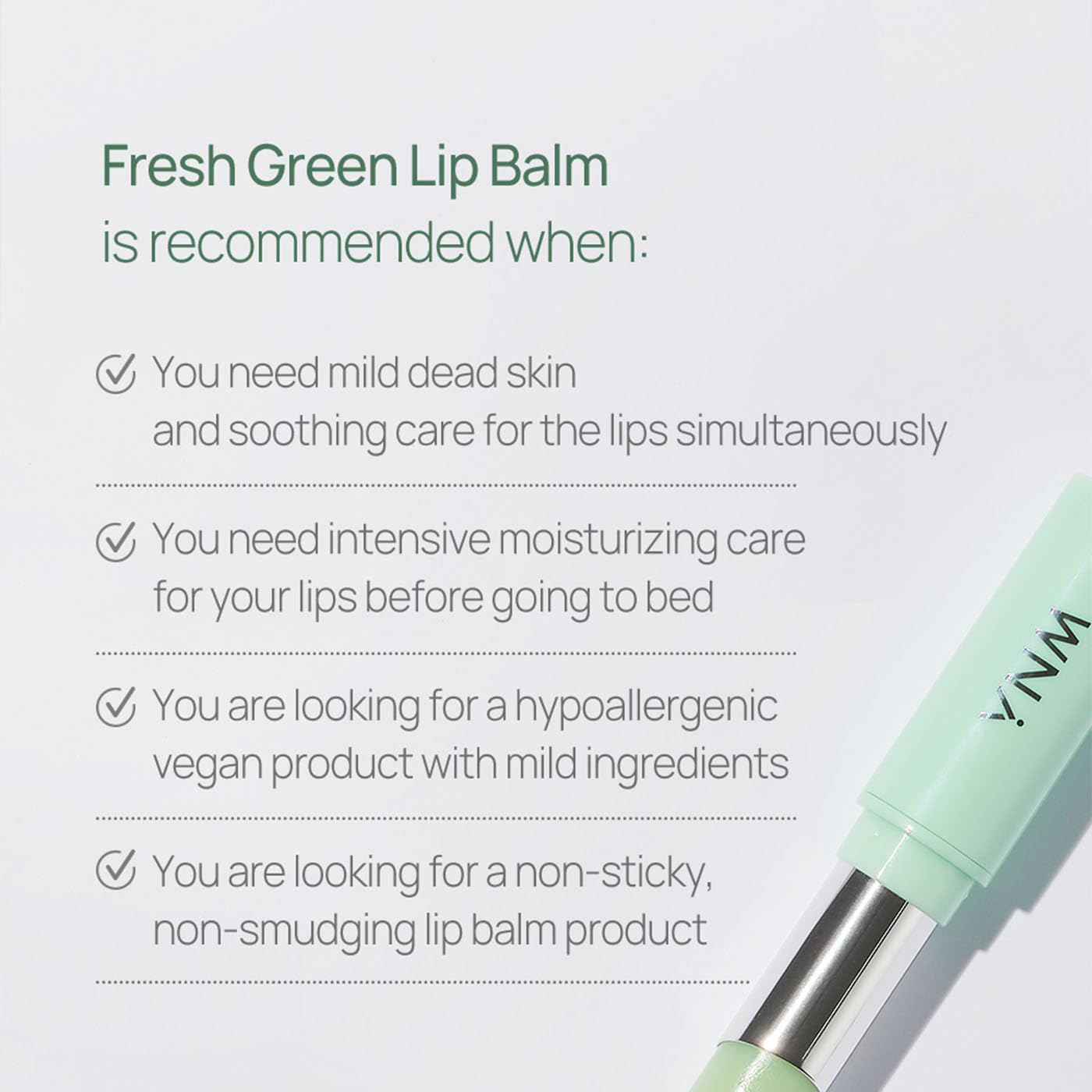 YNM Fresh Green Lip Balm Beauty and Personal Care YNM