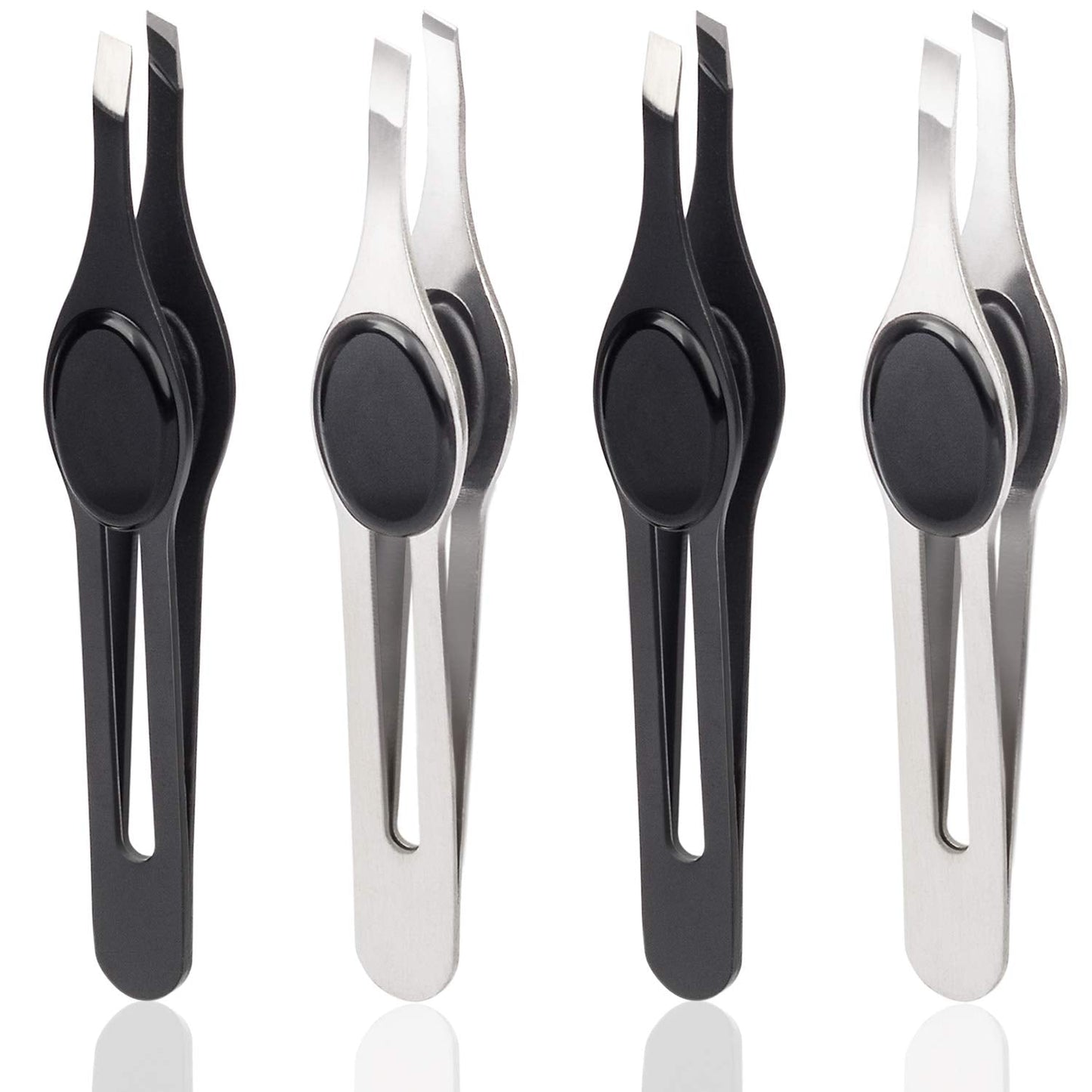 ANCIRS 4 Pack Tip Tweezers for Eyebrow, Non-Slip Grip Tip Tweezers, Professional Stainless Steel Precision Pointed Blackhead Splinter Removal Tool Beauty & Personal Care ANCIRS