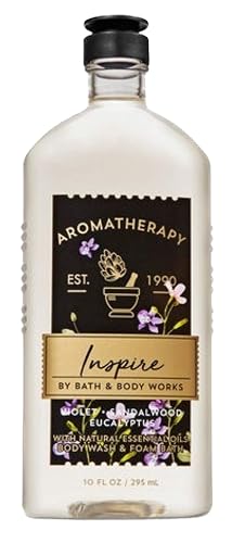 Bath & Body Works Inspire Body Wash and Foam Bath - Violet + Sandalwood + Eucalyptus - 10 ounce bottle Beauty & Personal Care Bath & Body Works