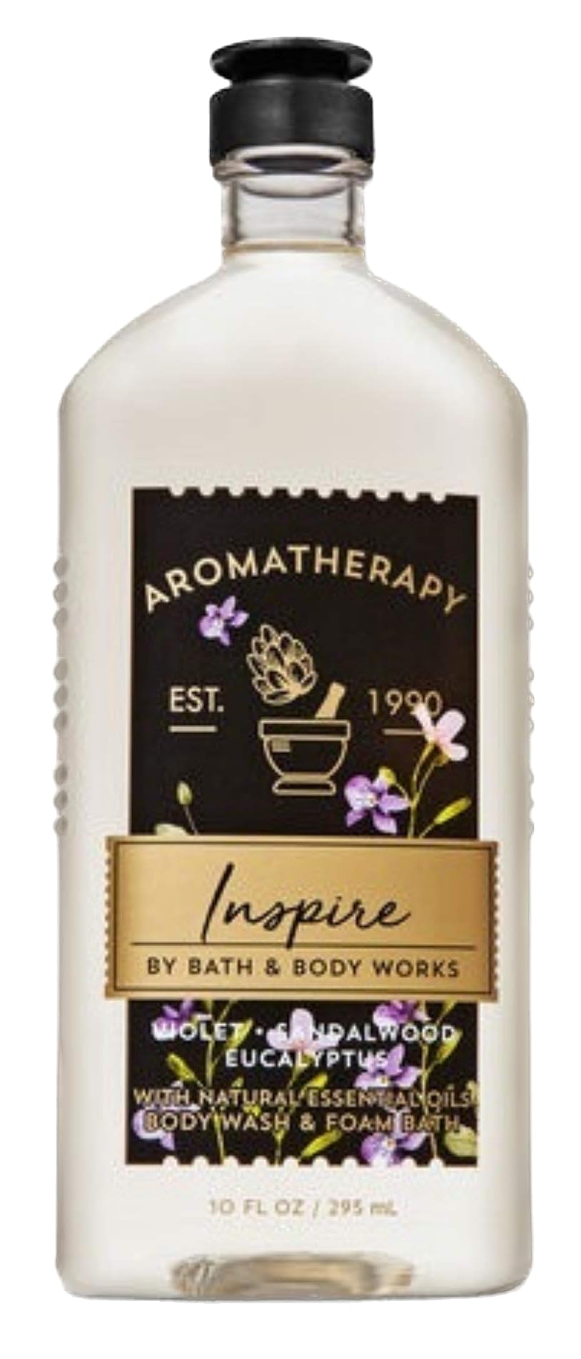 Bath & Body Works Inspire Body Wash and Foam Bath - Violet + Sandalwood + Eucalyptus - 10 ounce bottle Beauty & Personal Care Bath & Body Works