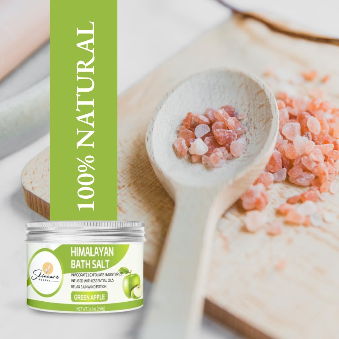 Skincare Sunday Himalayan Bath Salts Infused with Minerals and Essential Oils - Invigorate - Exfoliate - Moisturize - Detoxify - Cleanse - Relaxing Beauty and Personal Care SKINCARE SUNDAY