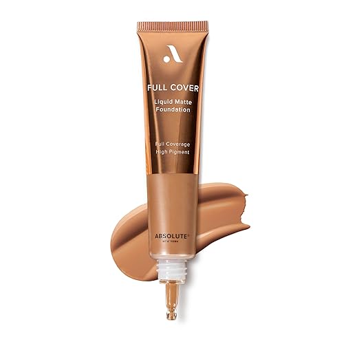 Absolute New York MFFD07 Full Cover Liquid Matte Foundation; Creamy Oil Free Formula with Dropper Tip; Natural Matte Finish Beauty & Personal Care Absolute New York