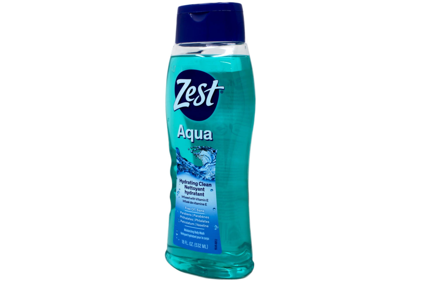 Zest Hydrating Body Wash - Aqua - Moisturizing Body Wash for Men and Women - Bath Soap with Vitamin E - Gentle Paraben Free Formula - 6 pc Beauty & Personal Care Zest