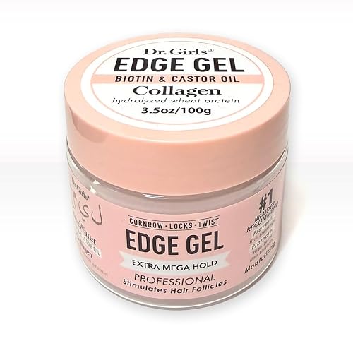 Dr. Girls Rice Water Lock & Twists Edge Gel - Extra Mega Hold for Locs, Cornrows & Twists - With Biotin, Castor Oil, Hydrolyzed Wheat Protein Beauty & Personal Care R&B Collection