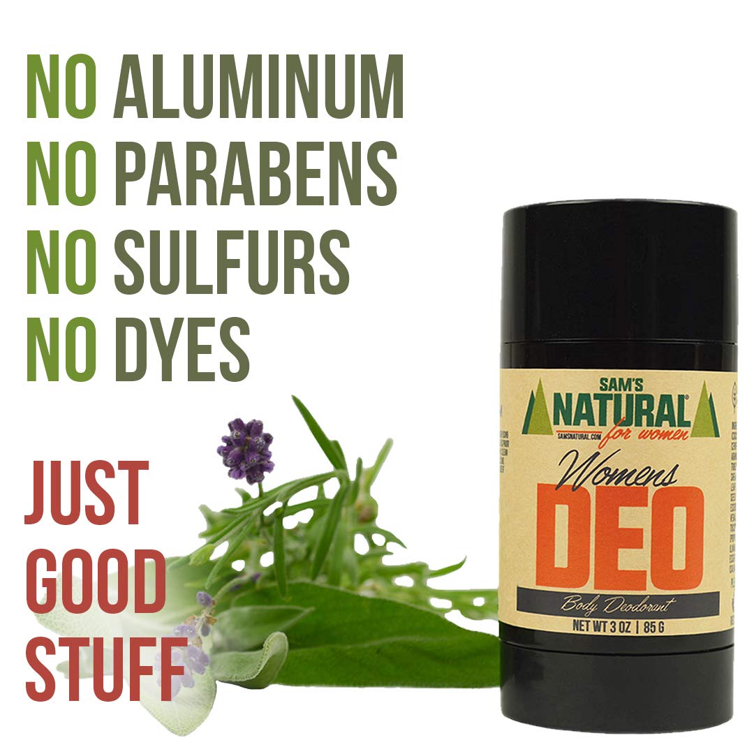 Sam’s Natural Deodorant - Women's - Holiday Gifts - Stocking Stuffers - Aluminum Free DEO - No phthalates, parabens, sulfates, or dyes - Women, Unisex Beauty and Personal Care Sam's Natural