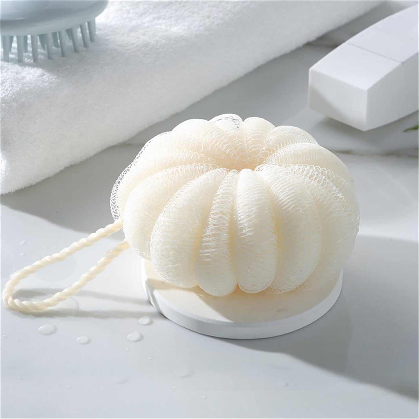 MENGKK Body Brushes Bath Bubble Ball Exfoliating Scrubber Soft Shower Mesh Foaming Sponge Body Pumpkin Bath Ball Bathroom Accessories New Beauty and Personal Care MENGKK
