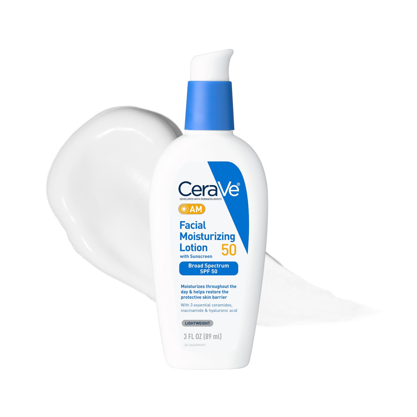 CeraVe AM Facial Moisturizing Lotion SPF 50, Face Moisturizer with SPF, Hyaluronic Acid, Niacinamide & Ceramides, Non-Greasy, Blends Seamlessly Beauty and Personal Care CeraVe Default Title