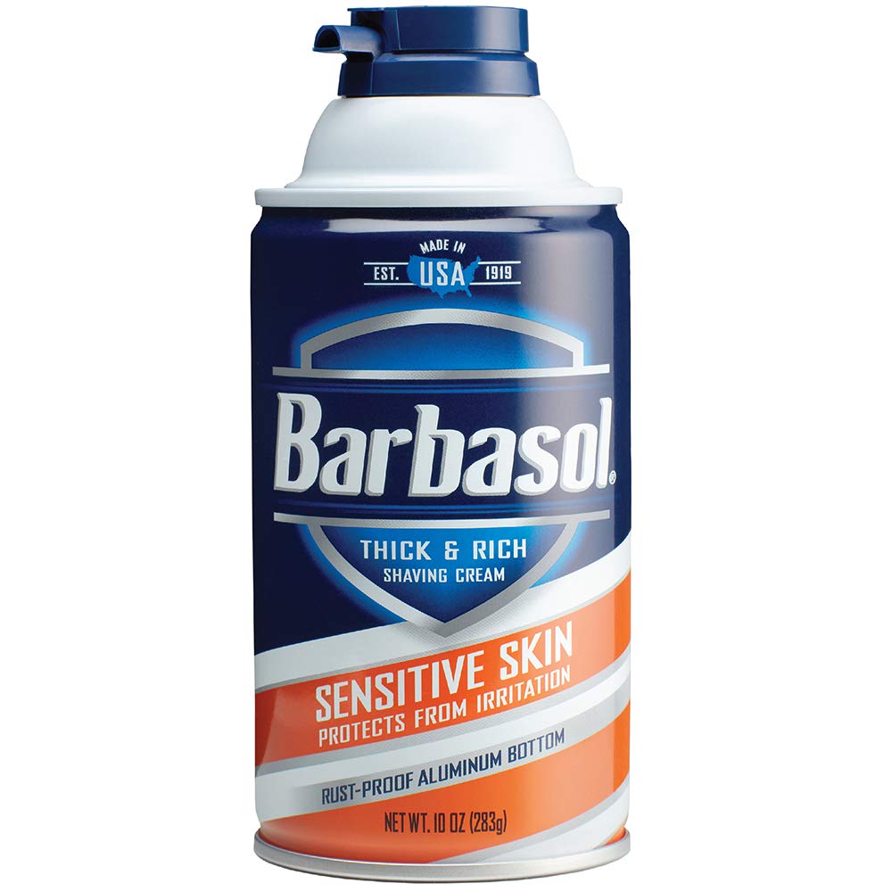 Barbasol Sensitive Skin Thick and Rich Shaving Cream for Men, 10 oz., Pack of 6 Beauty and Personal Care Barbasol