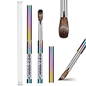 Shine Chance Acrylic Nail Brush Size 10, 100% Real Kolinsky Art Nail Brush for Acrylic Powder Application, Handmade Women Manicure Nail Extension Tool Beauty & Personal Care Shine Chance
