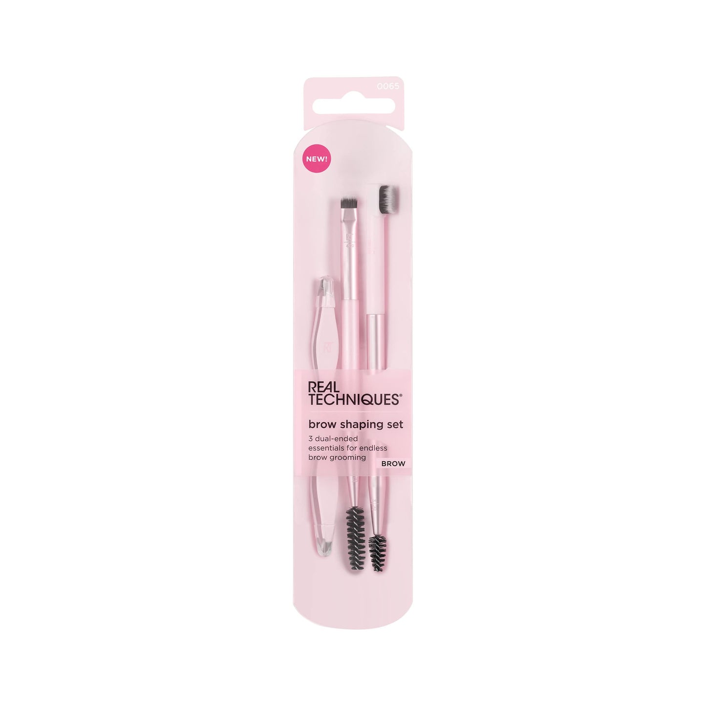 Real Techniques Brow Shaping Set, Spoolie, Tweezers & Brow Brushes, Dual-Ended Tools, For Styling, & Shaping Eyebrows, Get Full, Fluffy Brows Beauty & Personal Care Real Techniques
