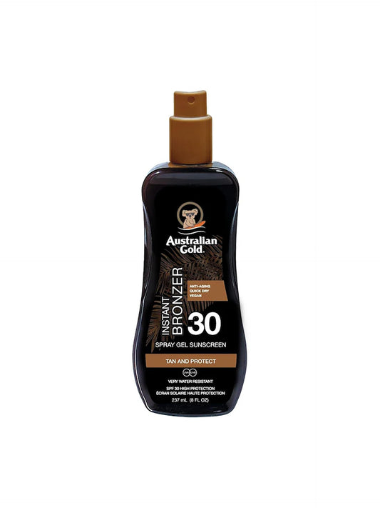 Australian Gold Spray Gel Sunscreen with Instant Bronzer, Moisturize & Hydrate Skin, Broad Spectrum, Water Resistant, SPF 30, 8 Ounce Beauty & Personal Care Australian Gold