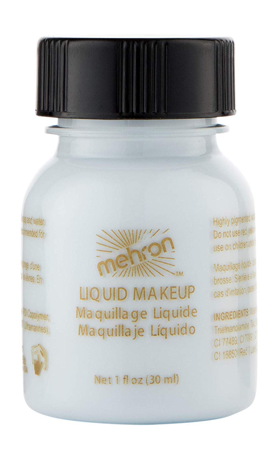 Mehron Makeup Liquid Makeup | Face Paint and Body Paint Perfect for Halloween, Cosplay I Air Brush Compatible (1 oz) (MOONLIGHT WHITE) Beauty & Personal Care Mehron