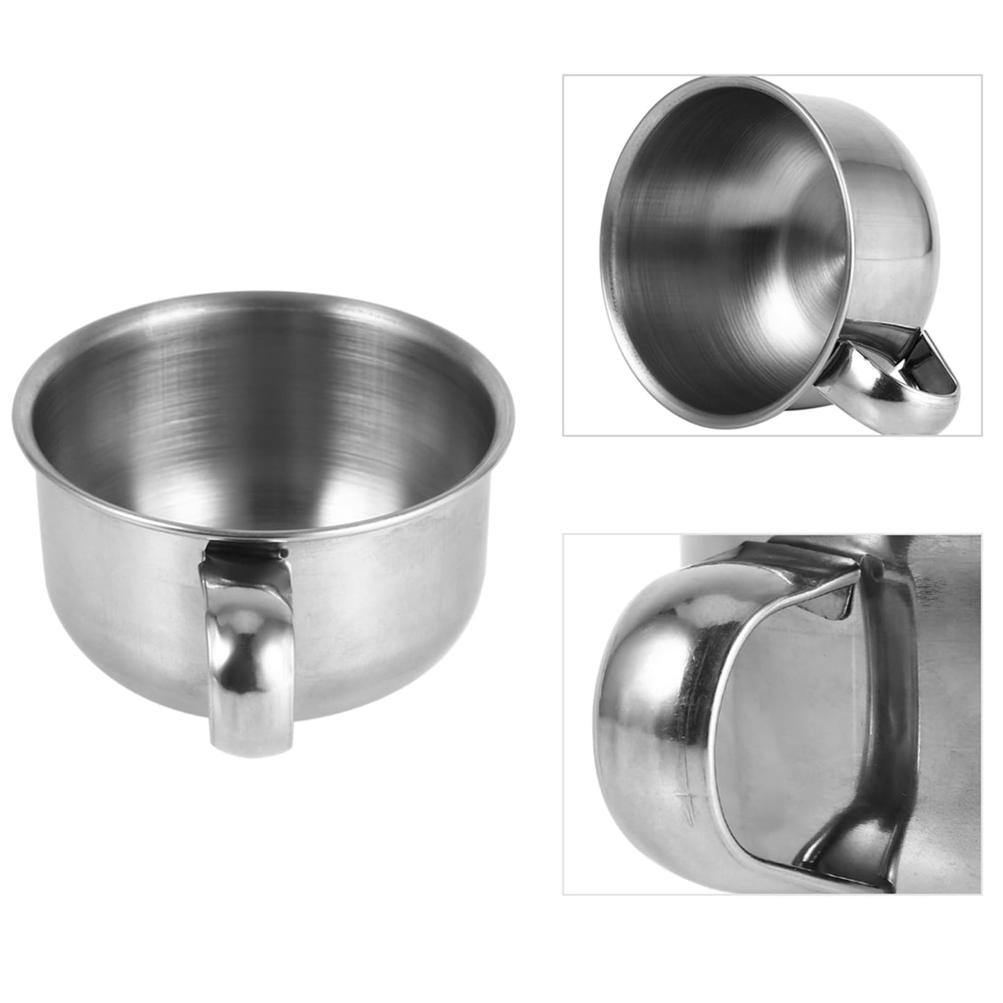 YUEHISY Stainless Steel Shaving Soap Mug Bowl Cup for Men, Stylish and Durable Shaver Barber Straight Vane/Wing Barber Straight Vane/Wing Beauty and Personal Care YUEHISY