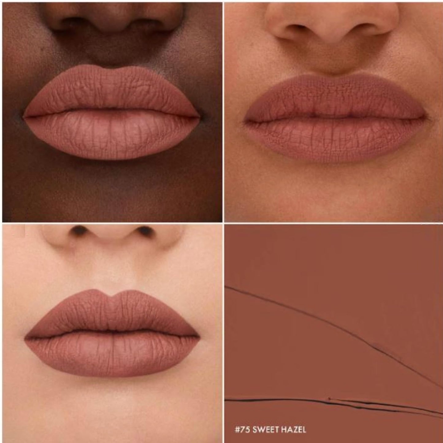 SEPHORA Favorites Cream Lip Stain Matte Liquid Lipstick - 75 Sweet Hazel (matte warm brown) - 0.16 fl oz / 5 mL Beauty & Personal Care SEPHORA