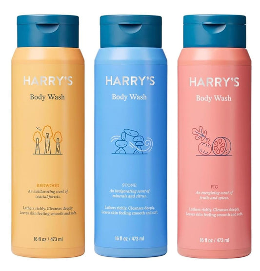 Harry's Men's Body Wash Shower Gel, Variety - Stone, Fig, Redwood (Pack of 3) Beauty & Personal Care Harry's