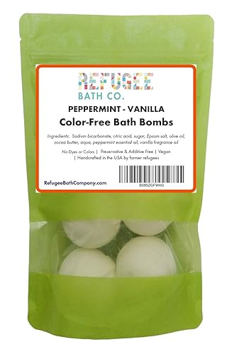 Color-Free Bath Bombs 7 Pack | 2.5 oz. Each | Cocoa Butter and Plant-Based Ingredients with No Dyes of Any Kind | Support Refugee Employment in USA… Beauty & Personal Care Refugee Bath Co.