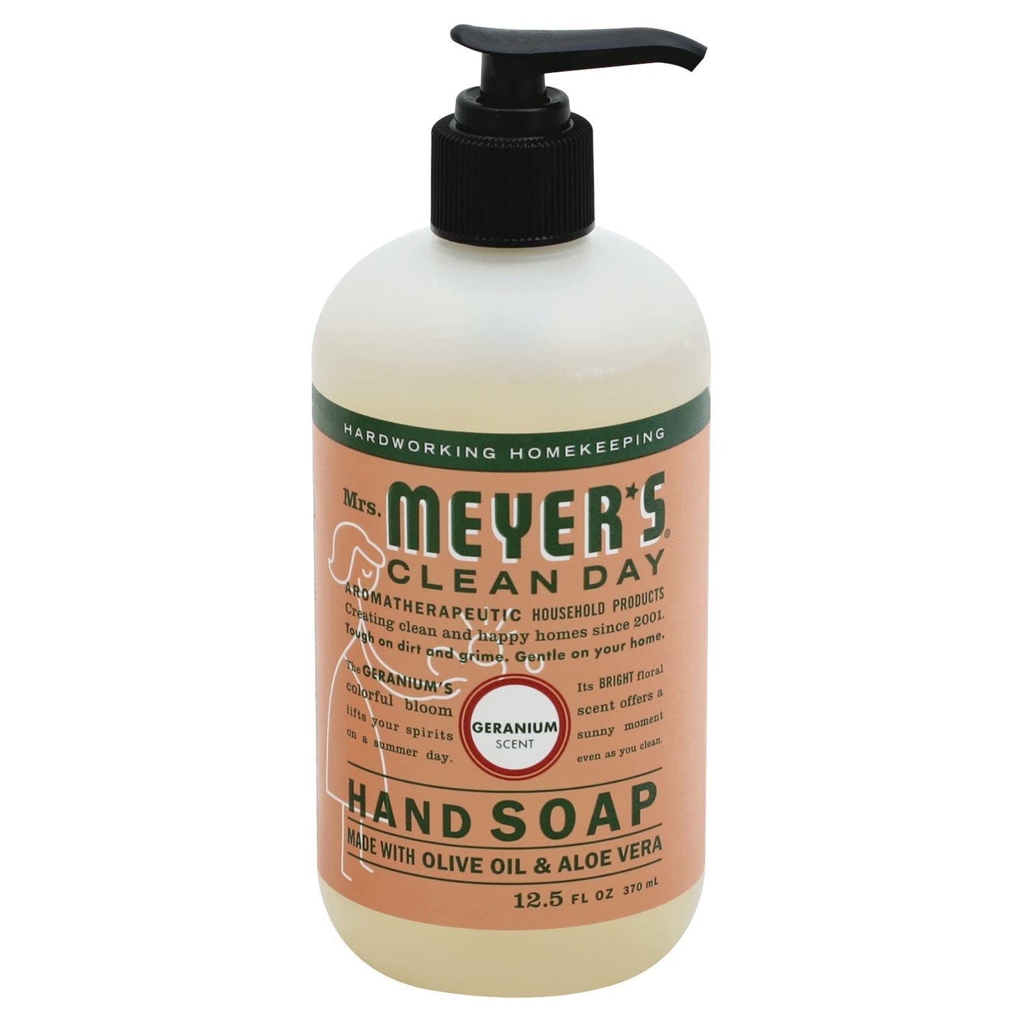 MRS. MEYER'S CLEAN DAY Liquid Hand Soap, Geranium Scent, 12.5 oz- Pack of 6 Beauty & Personal Care Mrs. MEYER'S