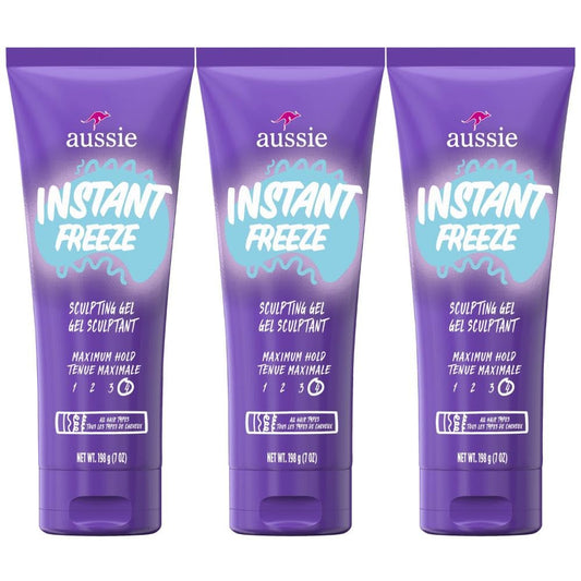 Aussie Instant Freeze Sculpting Hair Gel, Maximum Hold, No Flaking, Long-Lasting, with Jojoba Oil, Sea Kelp, Australian Aloe, Frizz Control, Citrus Beauty & Personal Care Aussie