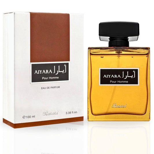RASASI Aiyara Eau De Parfum Spray 100ML (3.38 OZ) - Long Lasting Arabian Perfume For Men -Spicy, Woody & Sweet Fragrance, Captivating Masculine Scent Beauty & Personal Care RASASI