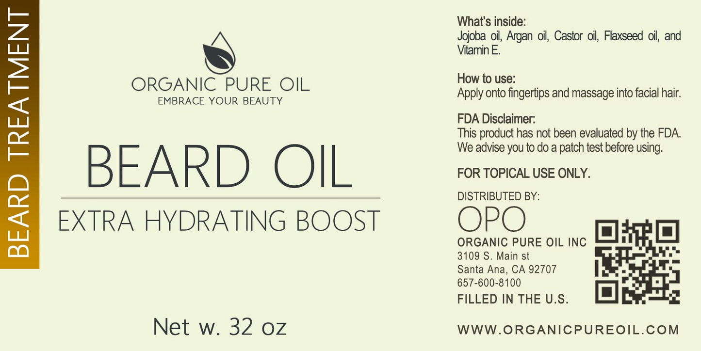 Unscented Beard Oil - Natural, Non-GMO, Facial Hair Hydrating & Conditioning Oil Blend - 32 oz - Bulk Sized, Promoting Growth and Silky Smooth Hair Beauty & Personal Care OPO