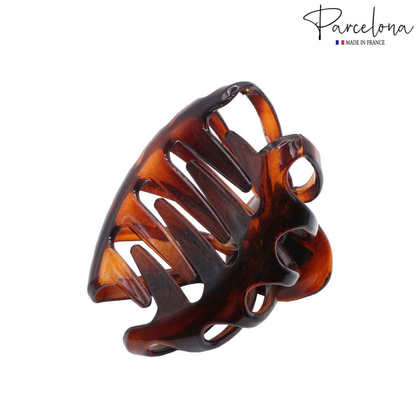 Parcelona French Octopus Large Wide Tortoise Shell Celluloid Acetate Jaw Hair Claw Clip for Women Beauty & Personal Care Parcelona