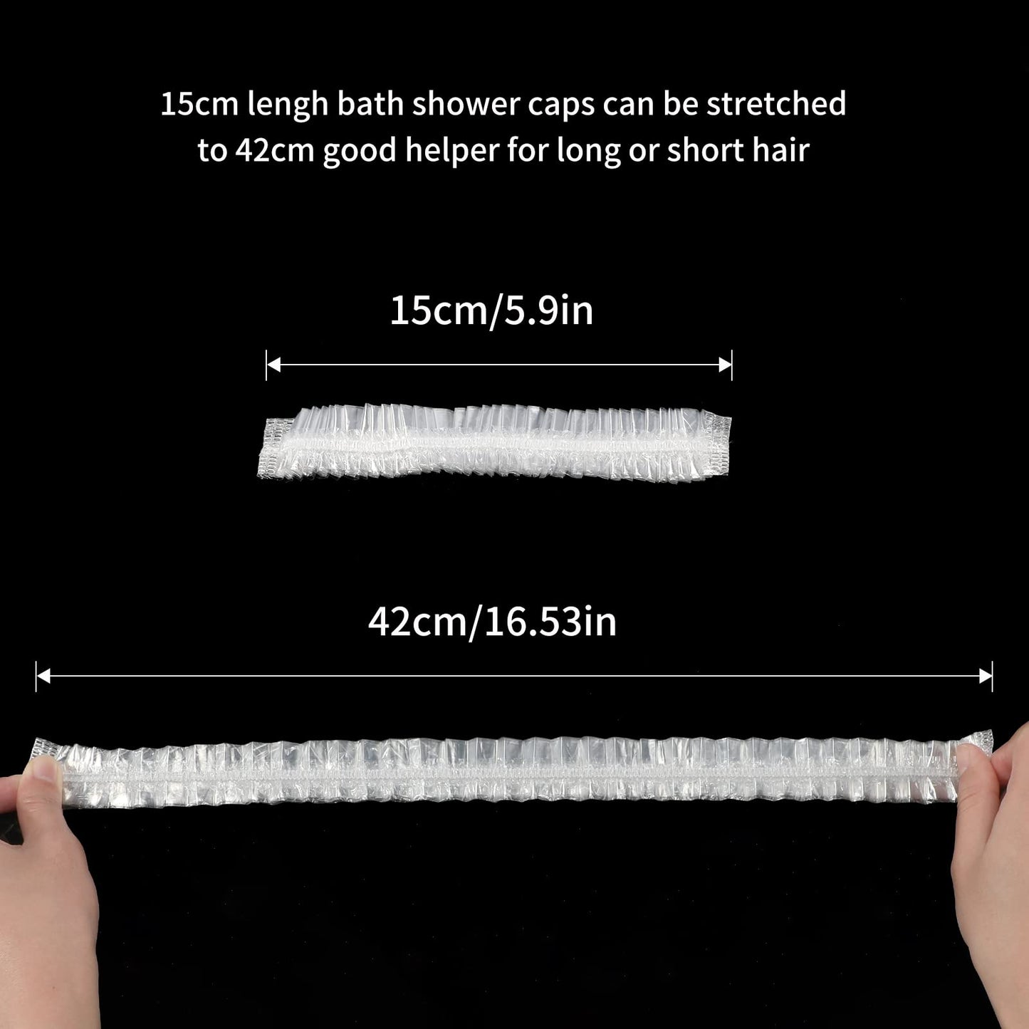 100 Pcs Disposable Plastic Shower Caps Clear Elastic Thick Bath Cap For Women Spa,Home Use,Hotel and Hair Salon Beauty & Personal Care KINGLAKE