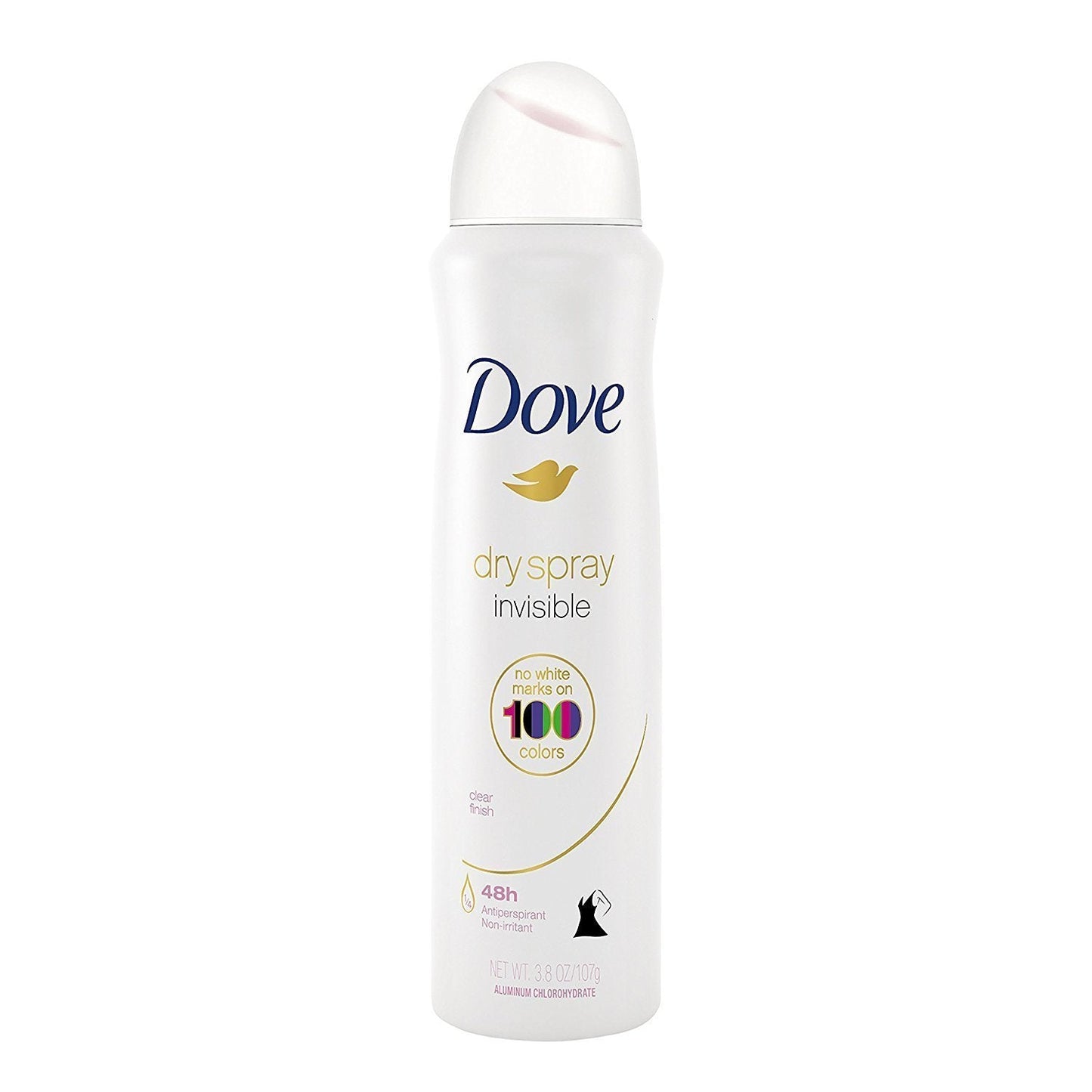 Dove Antiperspirant Dry Spray - Invisible - Clear Finish - 3.8 OZ (107 g) Per Can - Pack of 3 Cans Beauty and Personal Care Dove