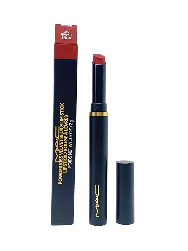 MAC Cosmetics Powder Kiss Velvet Blur Slim Stick Lipstick - 885 Pumpkin Spiced (Spicy Orange) .07 Oz Beauty & Personal Care MAC