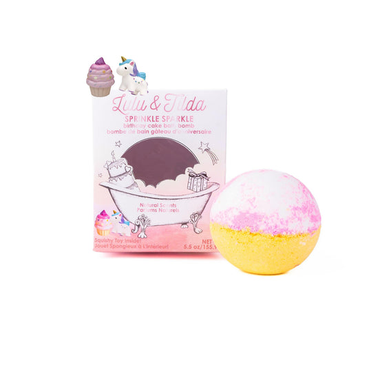 Great Pretenders Boxed Bath Bomb for Kids, 5.5 oz with Surprise squishie Inside (Sprinkle Sparkle - Birthday Cake) Beauty and Personal Care Great Pretenders