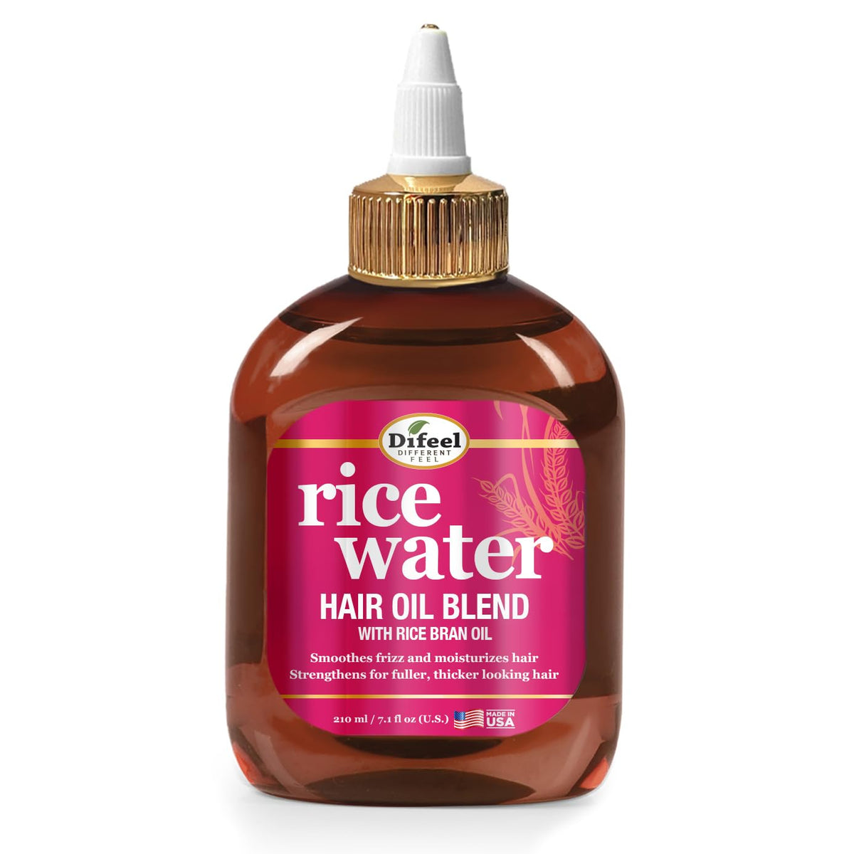 Difeel Rice Water Hair Oil Blend 7.1 oz. - Strengthening Rice Water Moisturizer for Hair