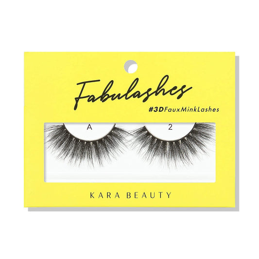KARA BEAUTY Fabulashes Bold 3D Faux Mink Strip Lashes - Thick Fake Eyelashes, Dramatic Lash Strips for Goth & Full Glam - Reusable Fluffy Falsies Beauty & Personal Care Kara Beauty