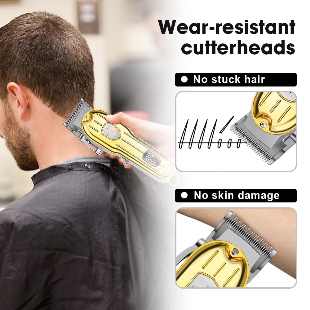 Hair Clippers for Men, Professional Cordless & Trimmer Set, Quiet, for Cutting Kit with LED Display, 4 Limit Combs, Electric Shaver for Women Home Beauty and Personal Care QDKVTNDJZ