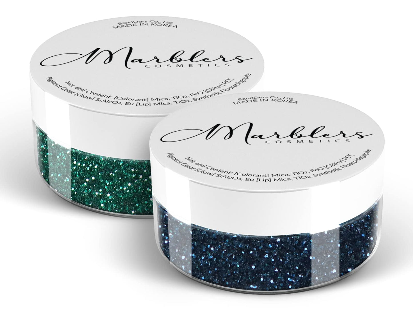 MARBLERS Twinkle Face & Body Glitter Duo [Green Garnet & Navy] 0.36oz (10g) | Non-Toxic | Vegan | Cruelty-Free | Eyeshadow, Nail Polish, Nail Art | Beauty & Personal Care MARBLERS