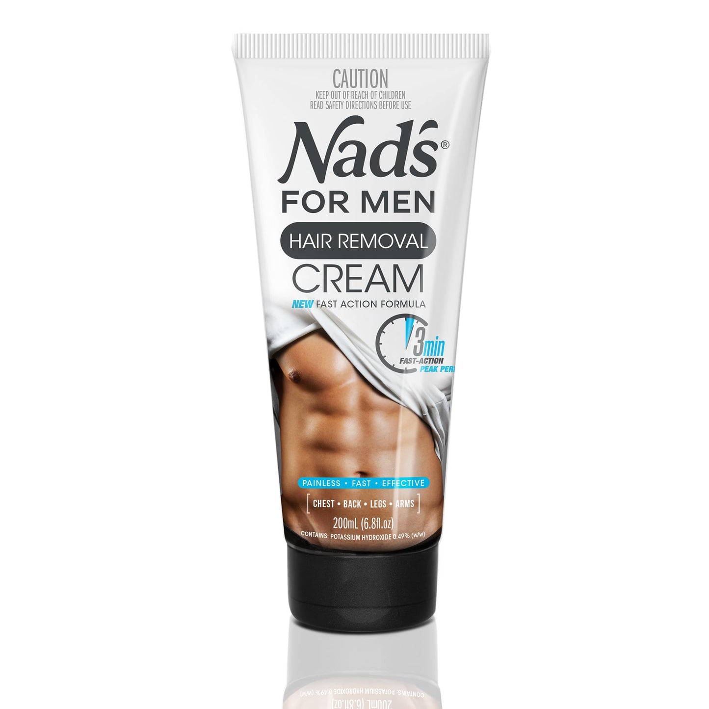Nad's For Men Hair Removal Cream, Painless Hair Removal For Men, Soothing Depilatory Cream For Unwanted Coarse Male Body Hair, 6.8 Fl Oz Beauty & Personal Care Nad's For Men