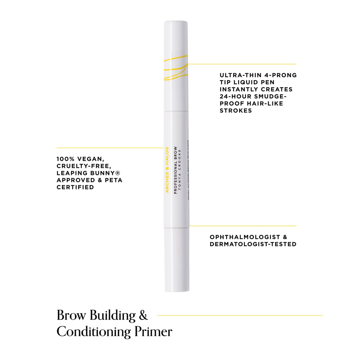 Arches & Halos Brow Building and Conditioning Primer - Coat Brows with Precise Application - Enhance, Moisturize and Nourish - Vegan and Cruelty Free Beauty & Personal Care Arches & Halos