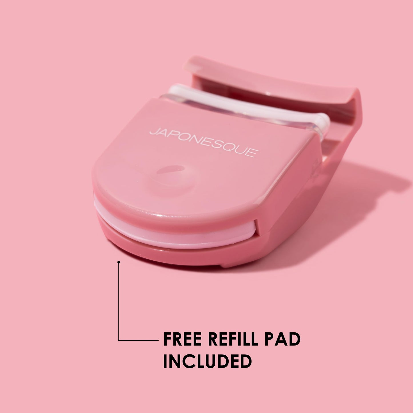 JAPONESQUE Travel Eyelash Curler, Pink - Plastic Eyelash Curlers for Travel Makeup, Go Curl Lash Curler with Bonus Replacement Lash Pad - 1 Pack Beauty & Personal Care JAPONESQUE