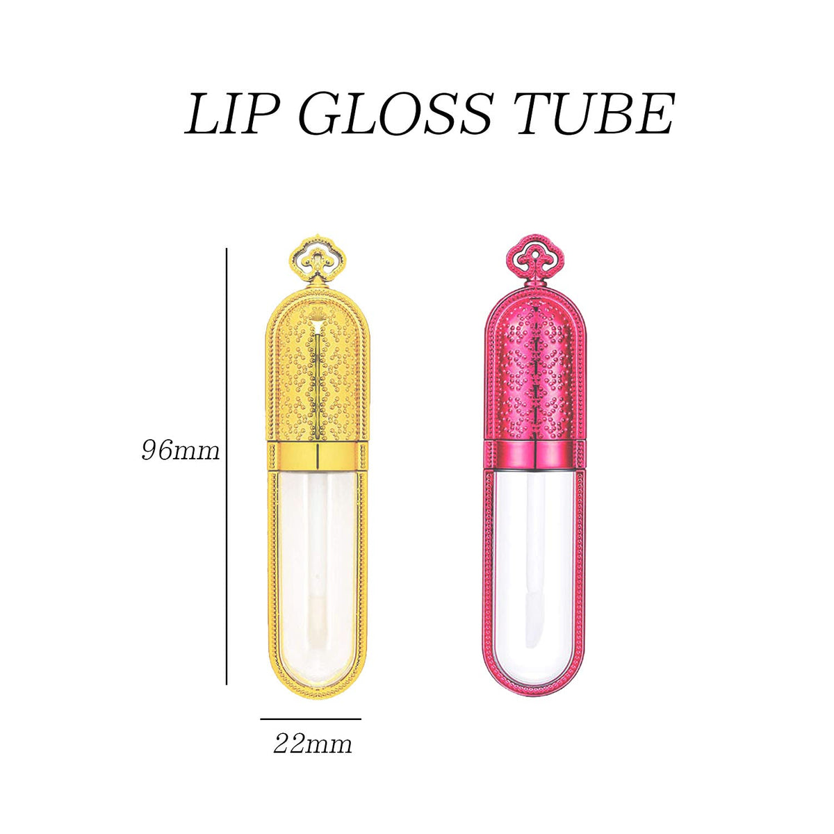 COSIDEA 24 PCS Refillable Empty 5ml GOLD Crown Lip Gloss Tubes with Wand?Cute Lipgloss Containers? DIY Lip Gloss Making Kit Container Bulk Wholesale Beauty & Personal Care COSIDEA
